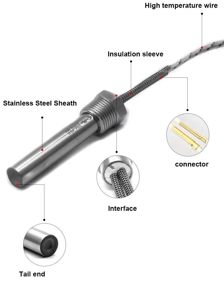 Customized Size 500W 220V Voltage Cartridge Heater With Stainless Steel Tube For Plastic Rubber Mold first1 sheet