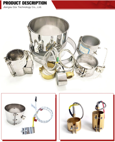 High Temperature 1200℃ Customized Hole Size Stainless Steel Band Heater 220V 600W With MICA first1 sheet