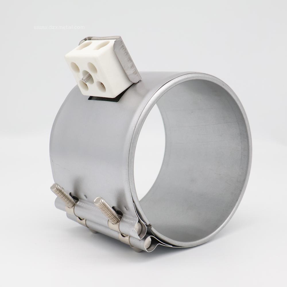 High Temperature 1200℃ Customized Hole Size Stainless Steel Band Heater 220V 600W With MICA first2 sheet