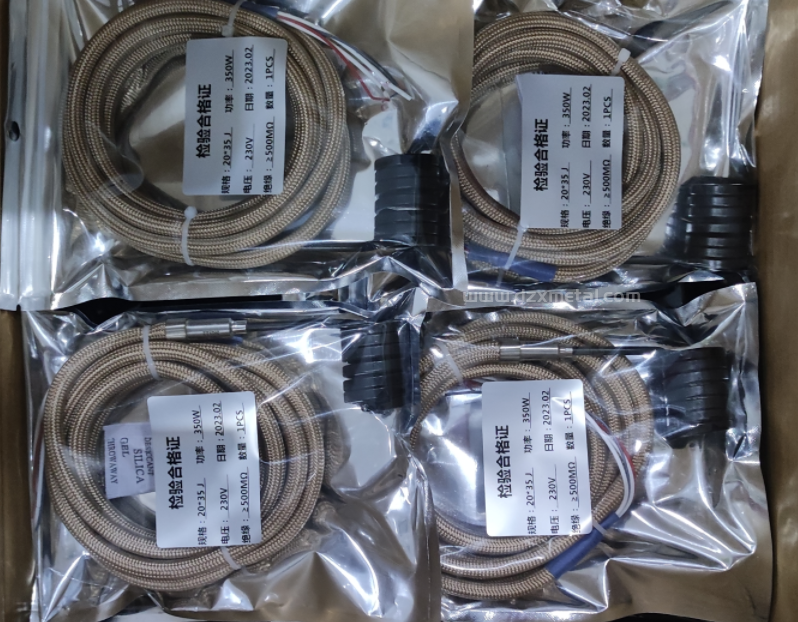 Hot runner heaters 220V Stainless Steel Flexible Coil Heater Element with J Type 5 Wire Thermocouple first6 sheet