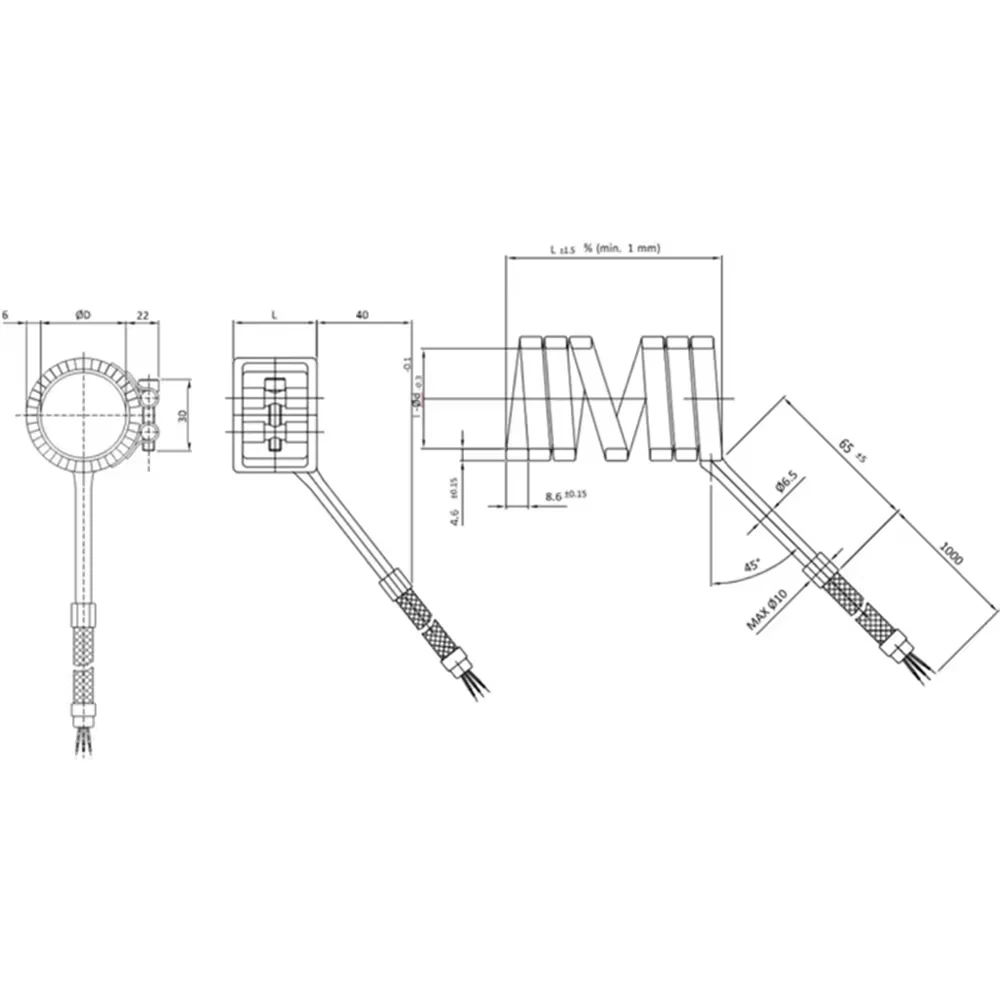 230V 500W Hot Runner Mould Industrial Heater Injection Molding Machine Spring first12 sheet